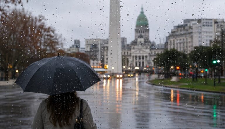 Clima en el AMBA: Lluvias y frío este martes 18 de agosto