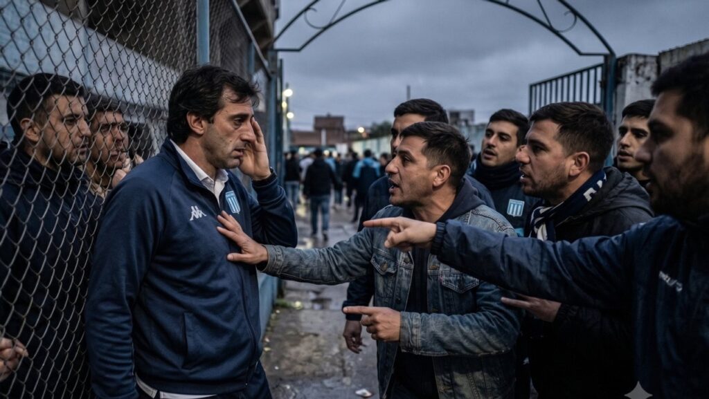 Escándalo en Racing: hincha agredida con una botella tras derrota