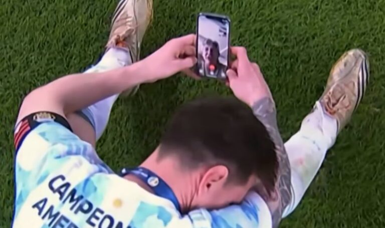 El emotivo festejo de Messi tras la Copa América 2021 que se volvió viral