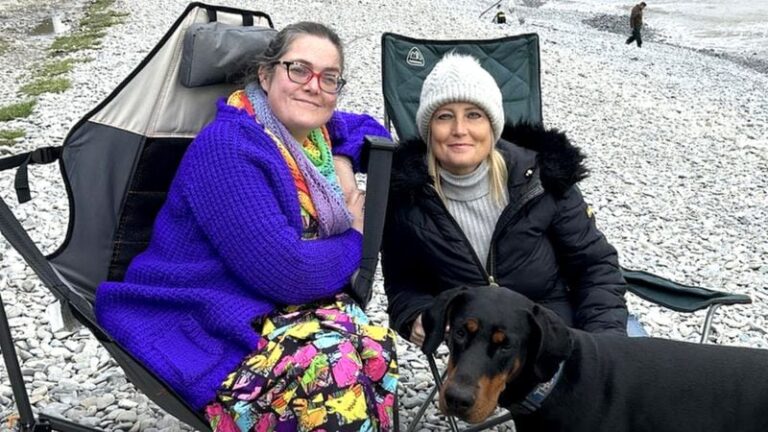 El Instinto Canino que Salva Vidas: Una Perra y su Dueña Encuentran Esperanza en la Playa