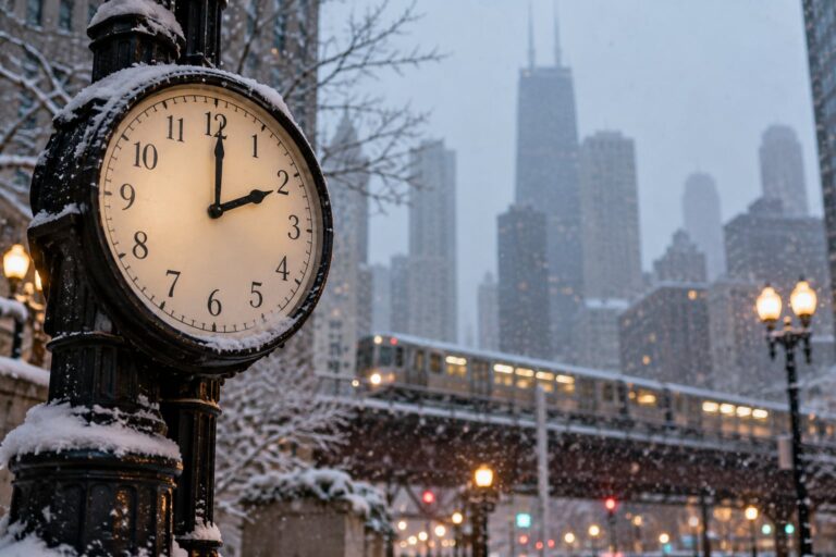 Illinois se Prepara para el Cambio de Hora y la Primera Nevada de Invierno